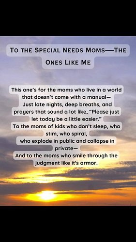 To the moms raising differently wired legends—your love is louder than the chaos, your strength deeper than the struggles. To...