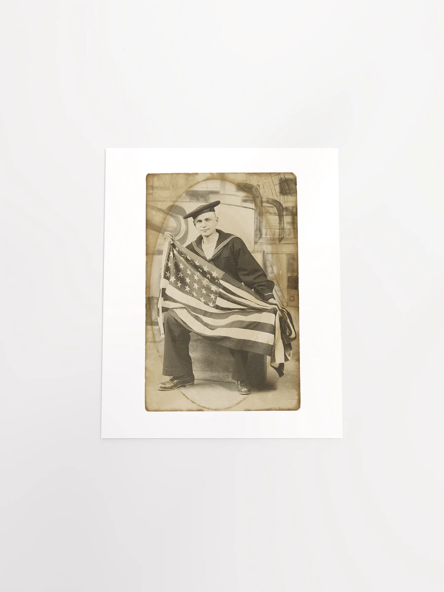 Sailor Holding American Flag By Unknown (c. 1910) - Print product image (20)