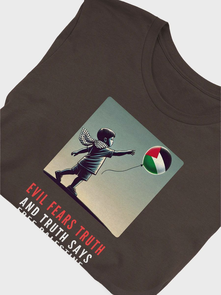 Truth Seeker Balloon Kid T-Shirt | Evil fears truth, and truth says: Free Palestine. product image (47)