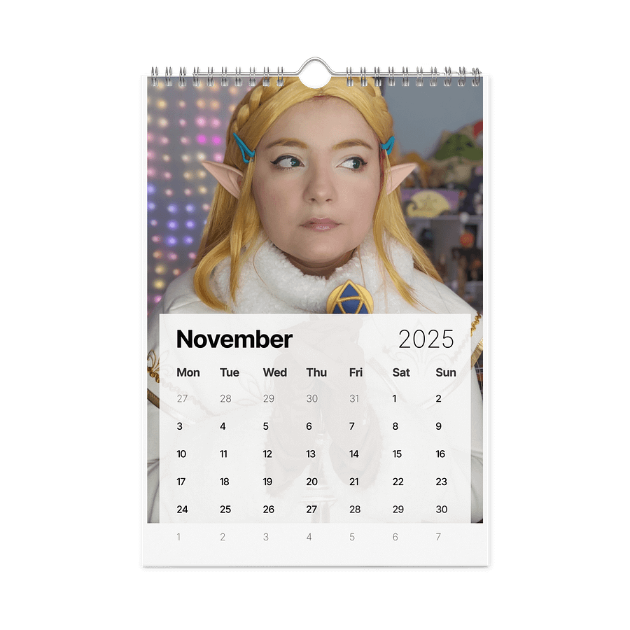 Princess Zelda (Winter Outfit) Cosplay 2025 Wall Calendar product image (11)