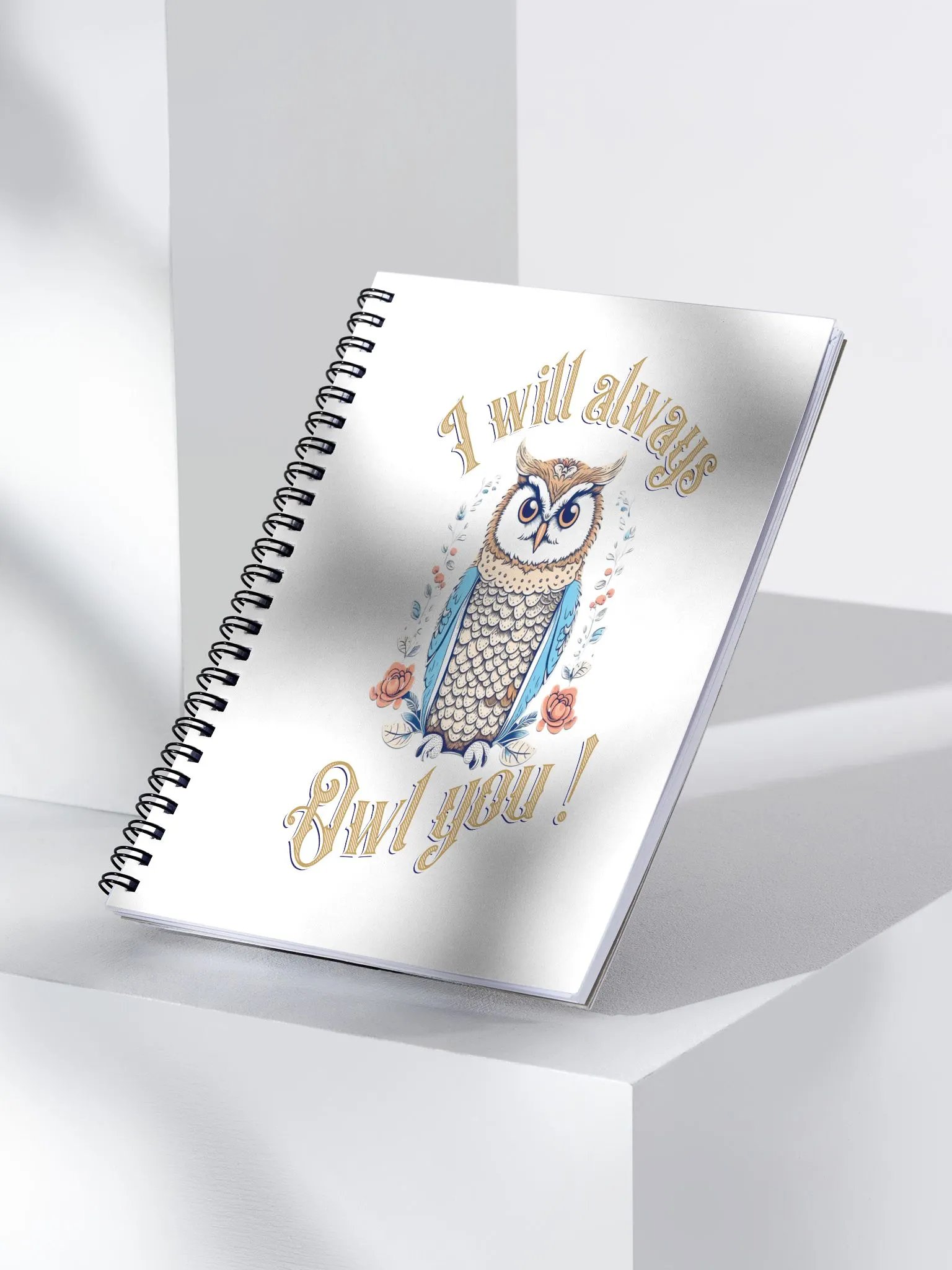 Whimsical 'I will always Owl you' Spiral Notebook product image (3)