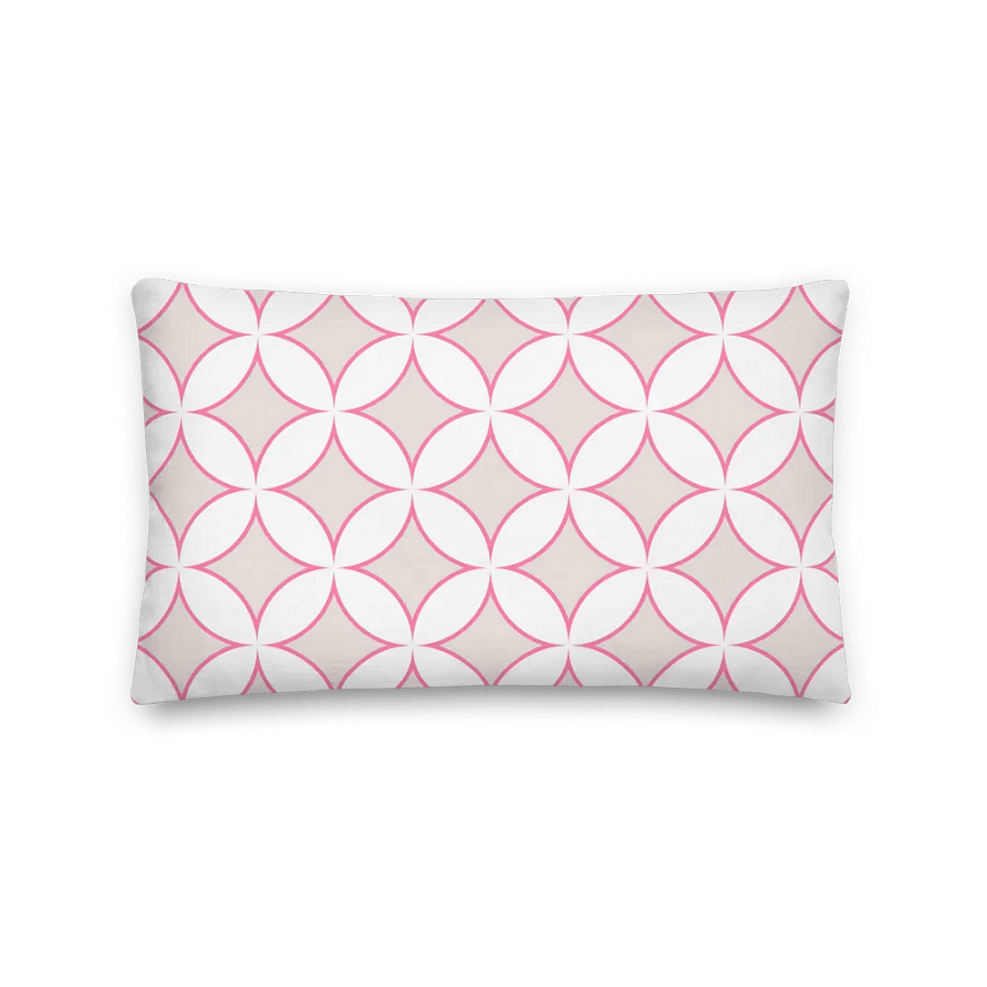 HAMPTONS CHIC - PINK CIRCLES THROW PILLOW - Maritimes Sommerkissen product image (1)