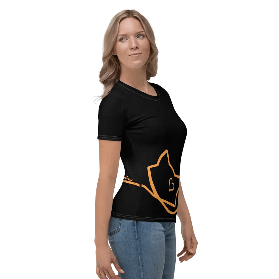 Mellow Ribbon - Women's T-shirt (Black+Orange) product image (1)