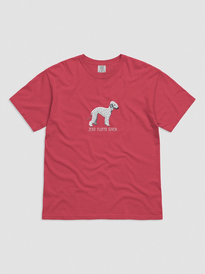 Zero Fluffs Given T-Shirt(Embroidered) of a Bedlington Terrier(White) product image (51)