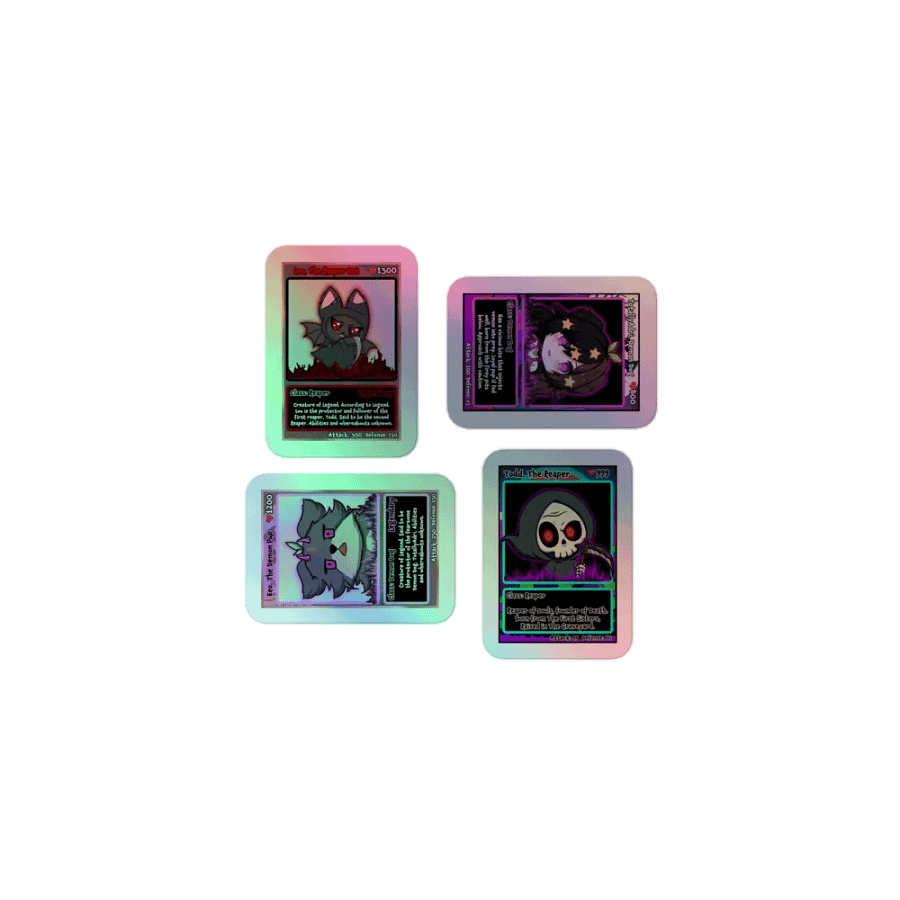 The Hell Cardz Holographic Large 4-Pack Stickers product image (1)