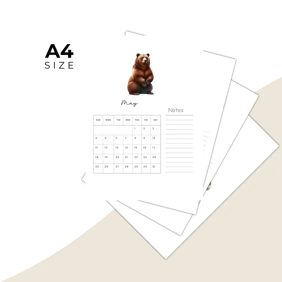 2025-2026 Printable Calendar Pages: Nature product image (3)