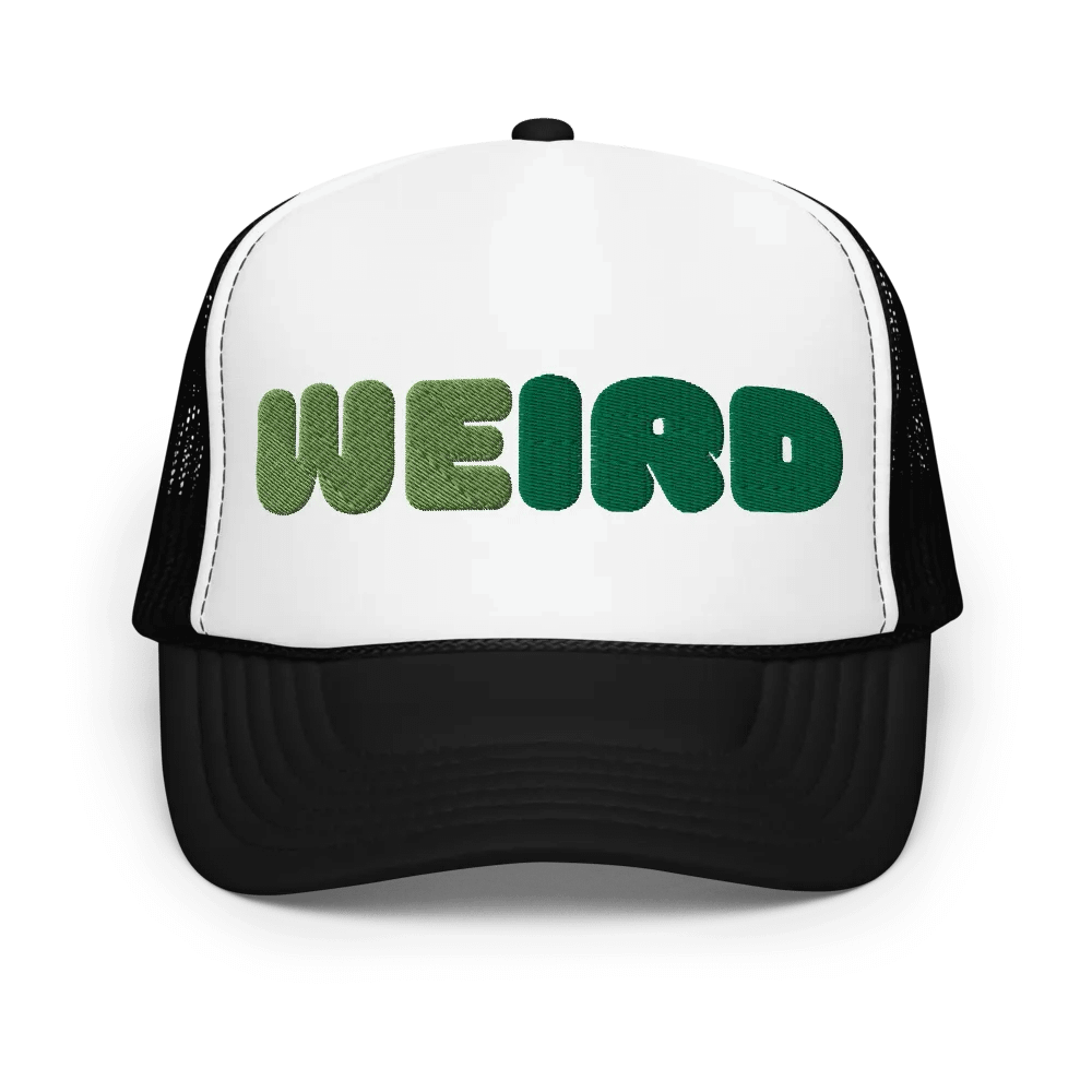WEIRD Green Foam Trucker Hat product image (1)