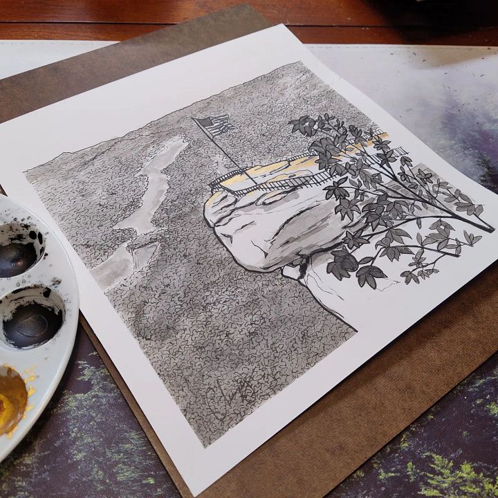Chimney Rock - Original Drawing product image (1)
