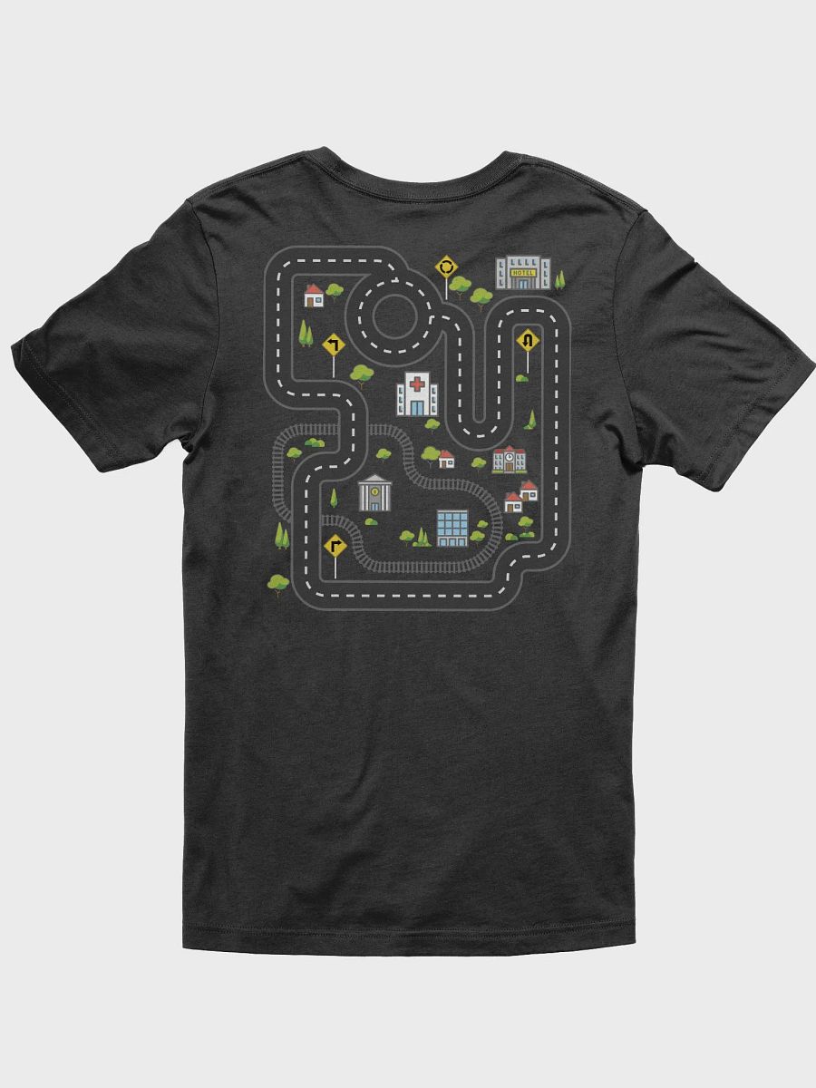 Play Cars On Dad's Back Playmat Road Map Car Race Track T-Shirt product image (2)