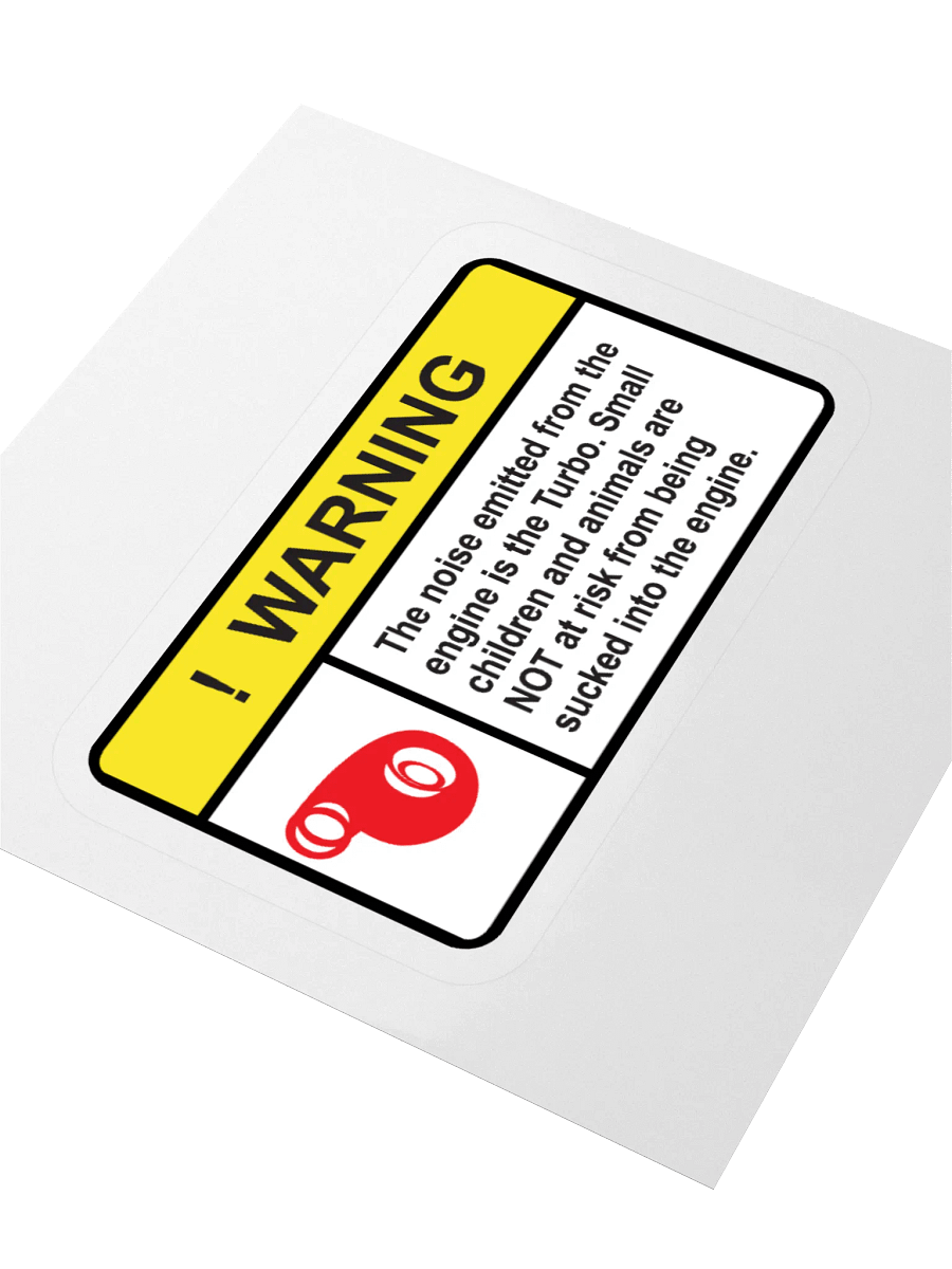 Turbo Warning Sticker product image (3)