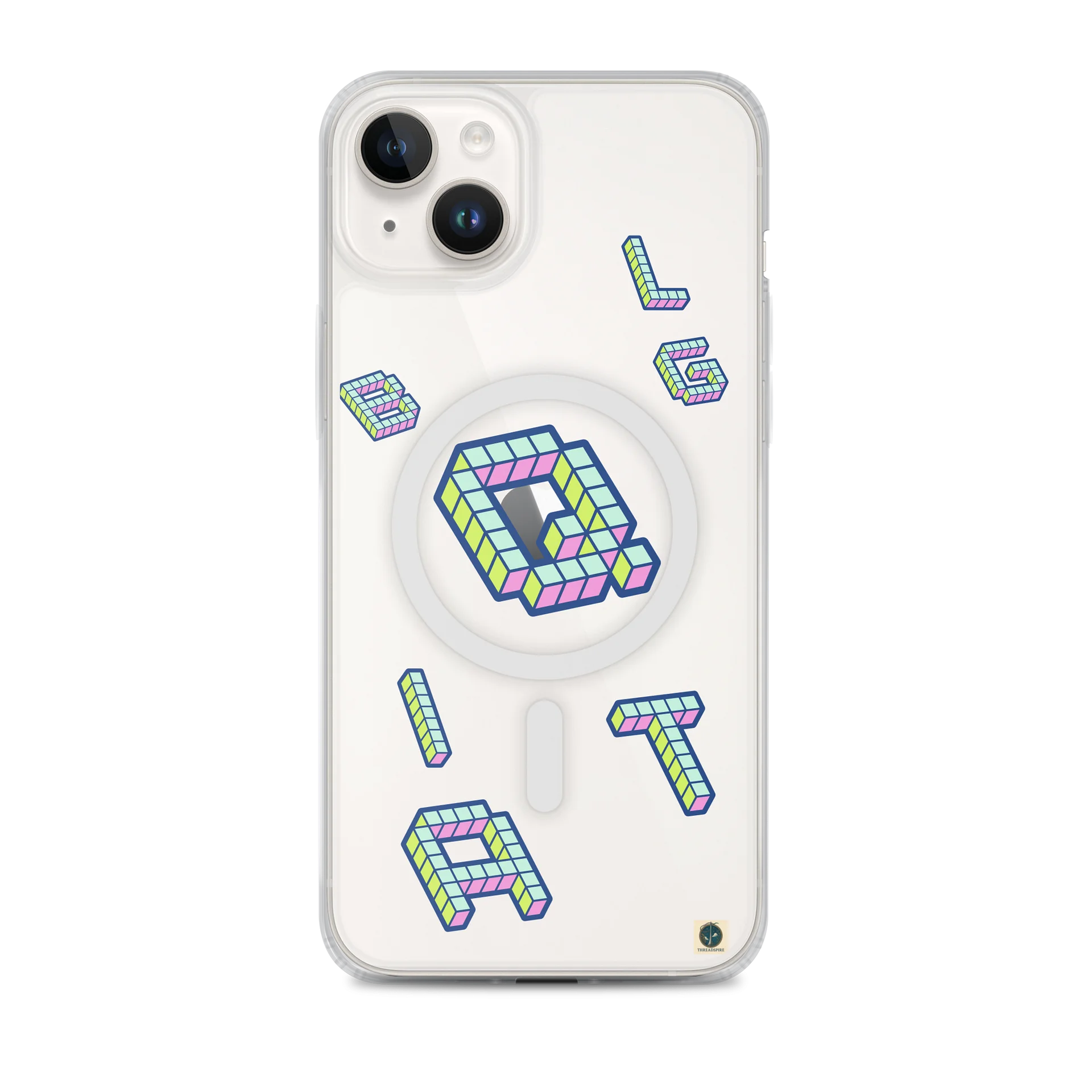 Geometric Letters iPhone® Mag Safe Clear Case product image (1)