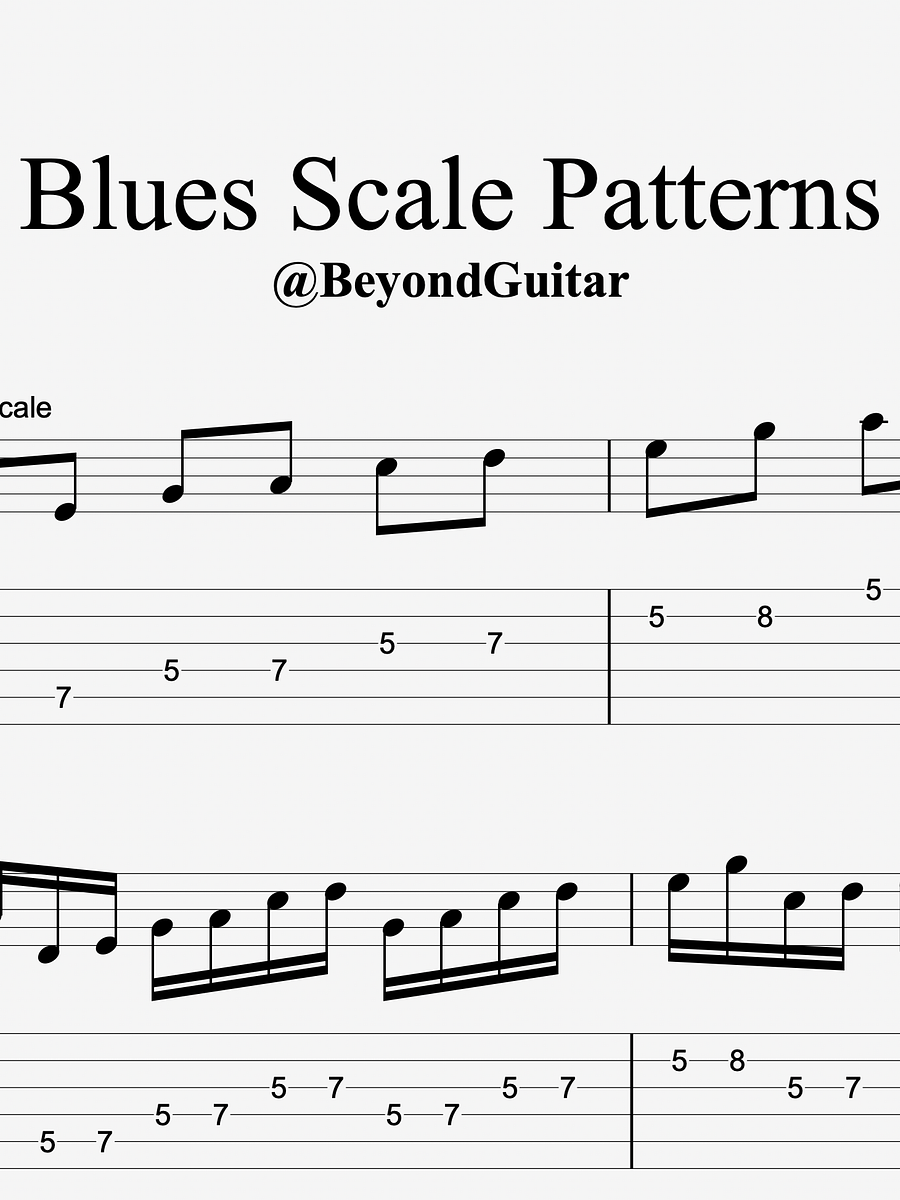 Blues Scale Patterns TAB product image (1)