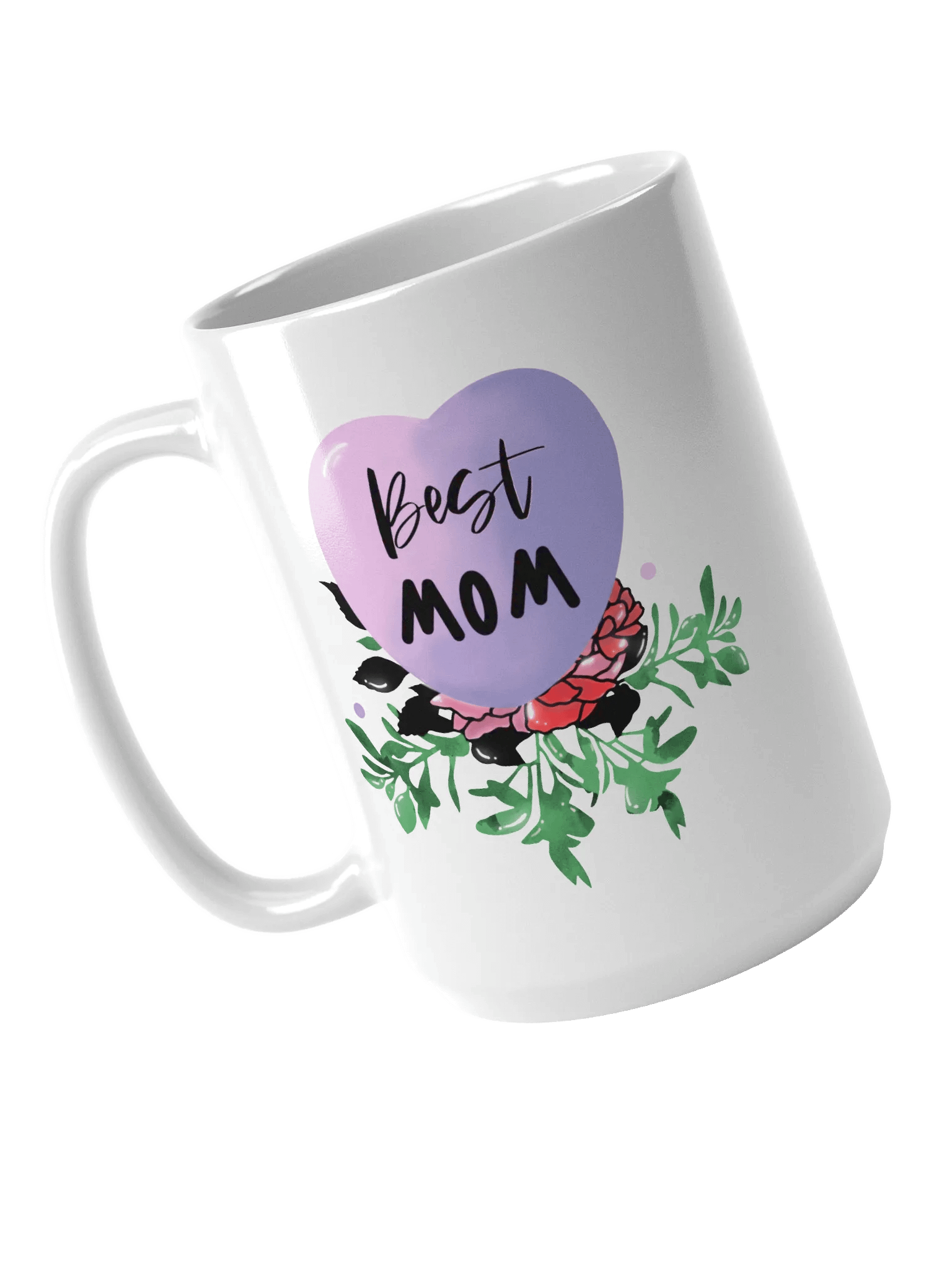 Floral Heart Best Mom Mug product image (1)