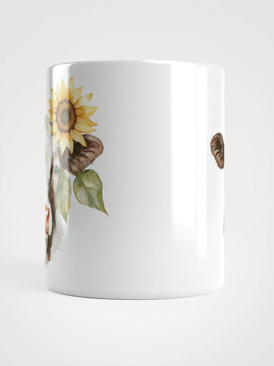 Sunflower Cow White Glossy Mug product image (15)