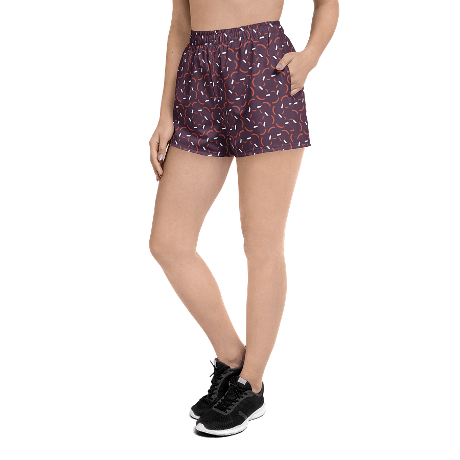 Violet Flux Geometric Print Athletic Shorts product image (6)