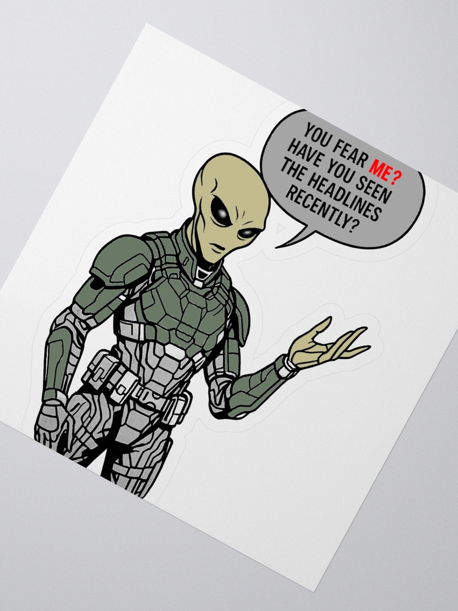 Offended Alien Sticker product image (2)