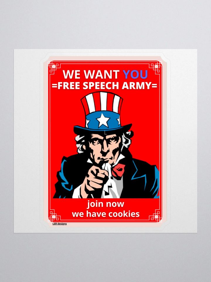 WE WANT YOU FOR FREE SPEECH ARMY product image (1)
