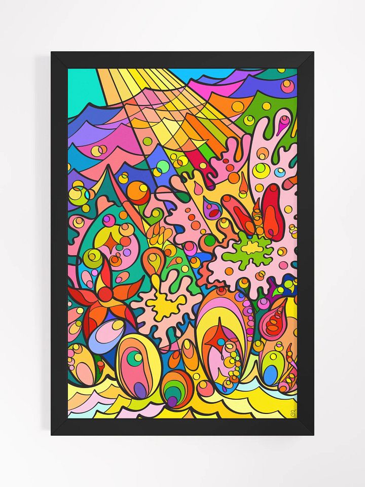 Vibrant Organic Shapes Framed Poster - Undersea product image (2)
