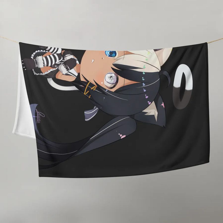 Throw Blanket - Byakko Chibi All Black Edition product image (21)