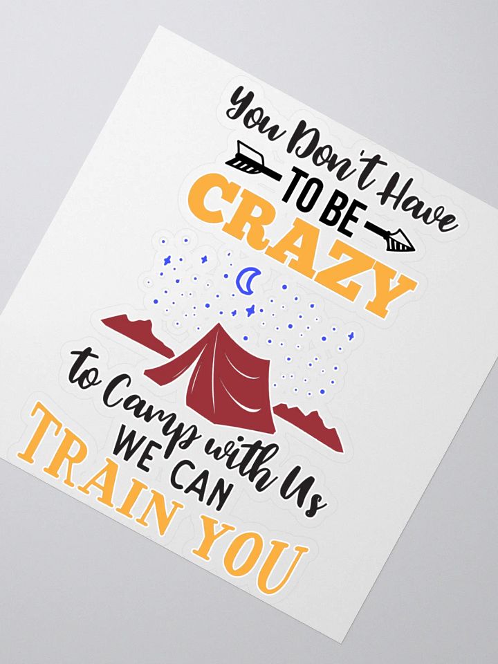 Crazy Camping Kiss Cut Stickers product image (2)