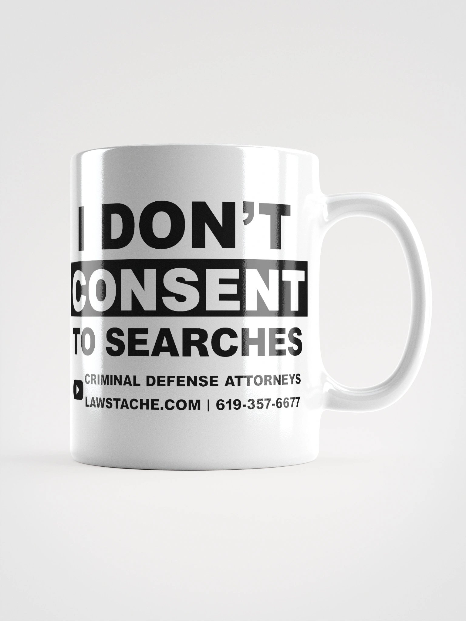 WHT MUG - Do Not Arrest This Person - Don't Consent to Search product image (1)