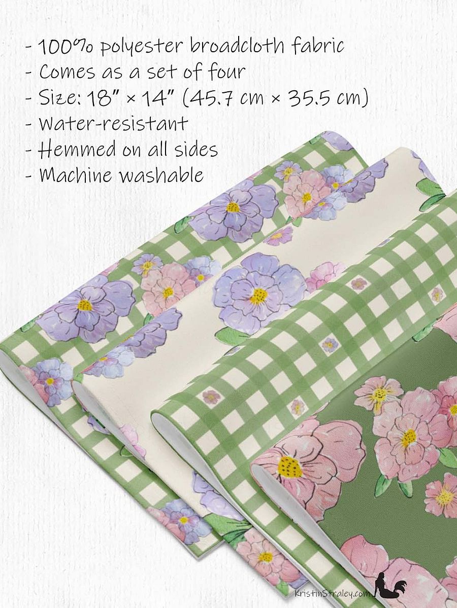 Gingham Blossoms Placemat Set of 4 product image (2)
