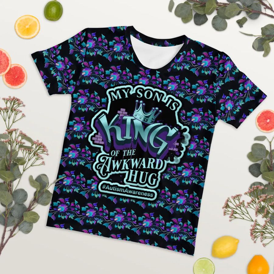 King of the Awkward Hug #Autism Awareness All Over Print T-shirt product image (9)