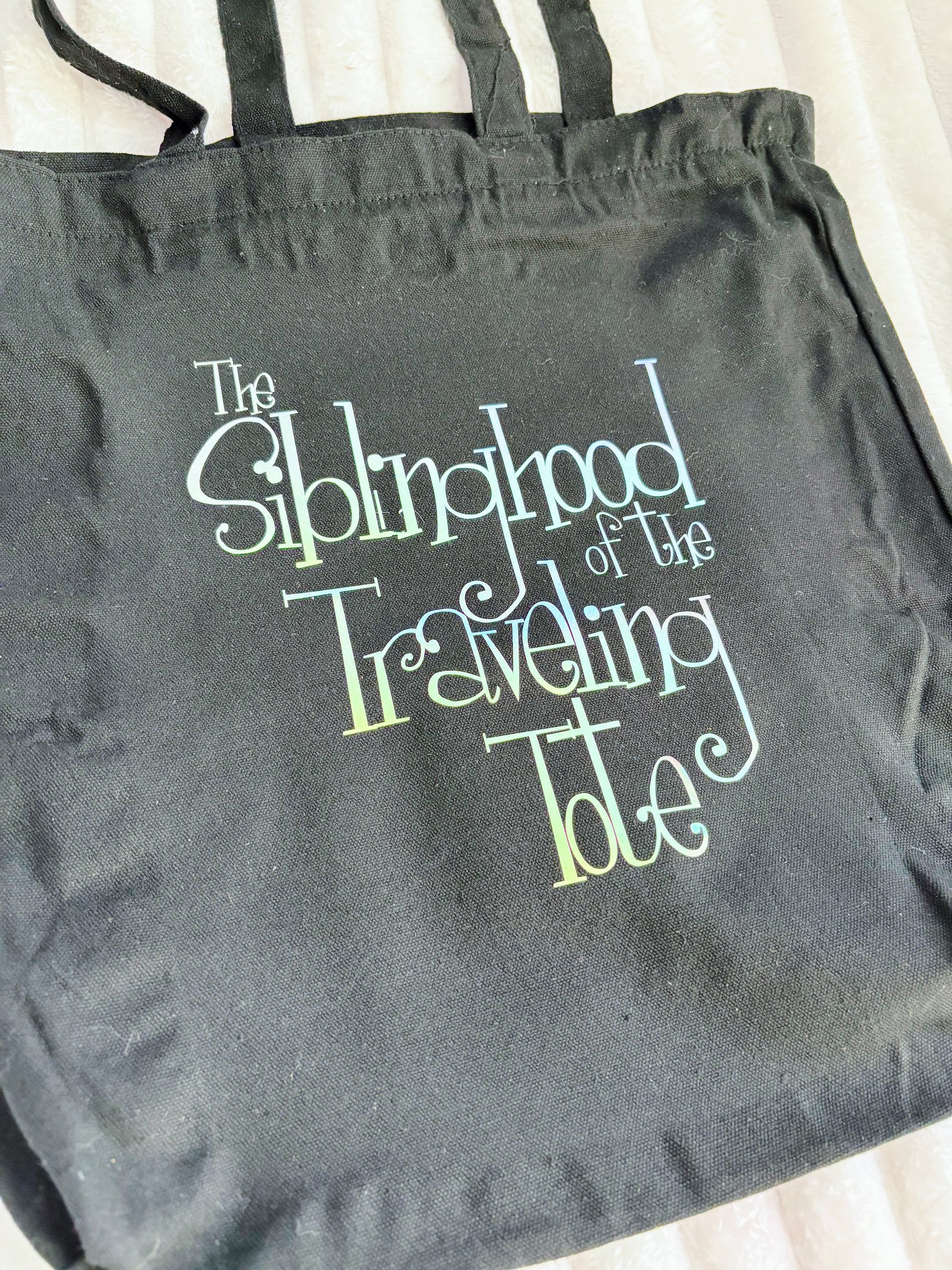 "Siblinghood of the Traveling Tote" Zippered Tote Bags product image (5)
