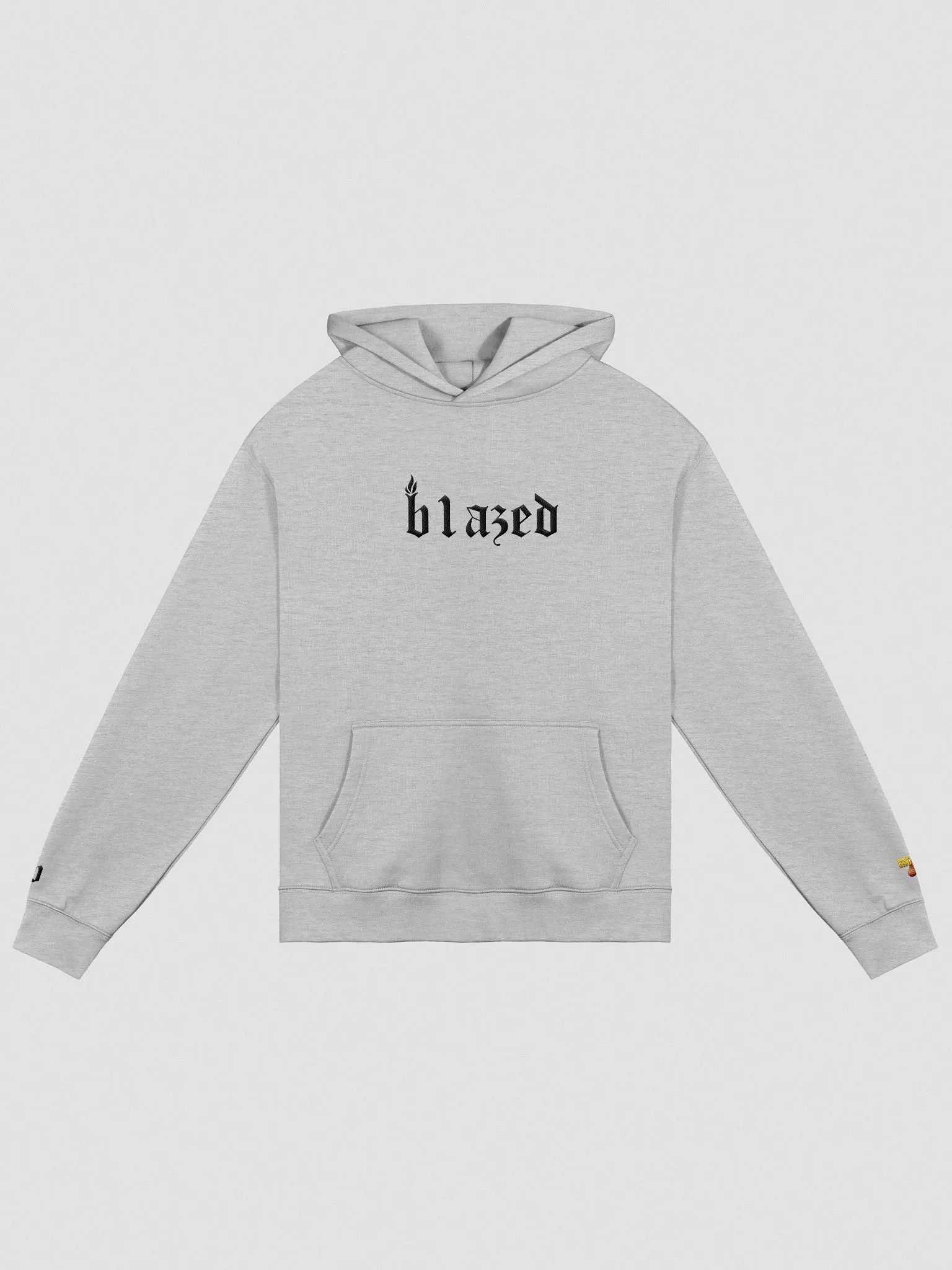 b1azed relaxed white hoodie – comfort meets sustainable style product image (1)