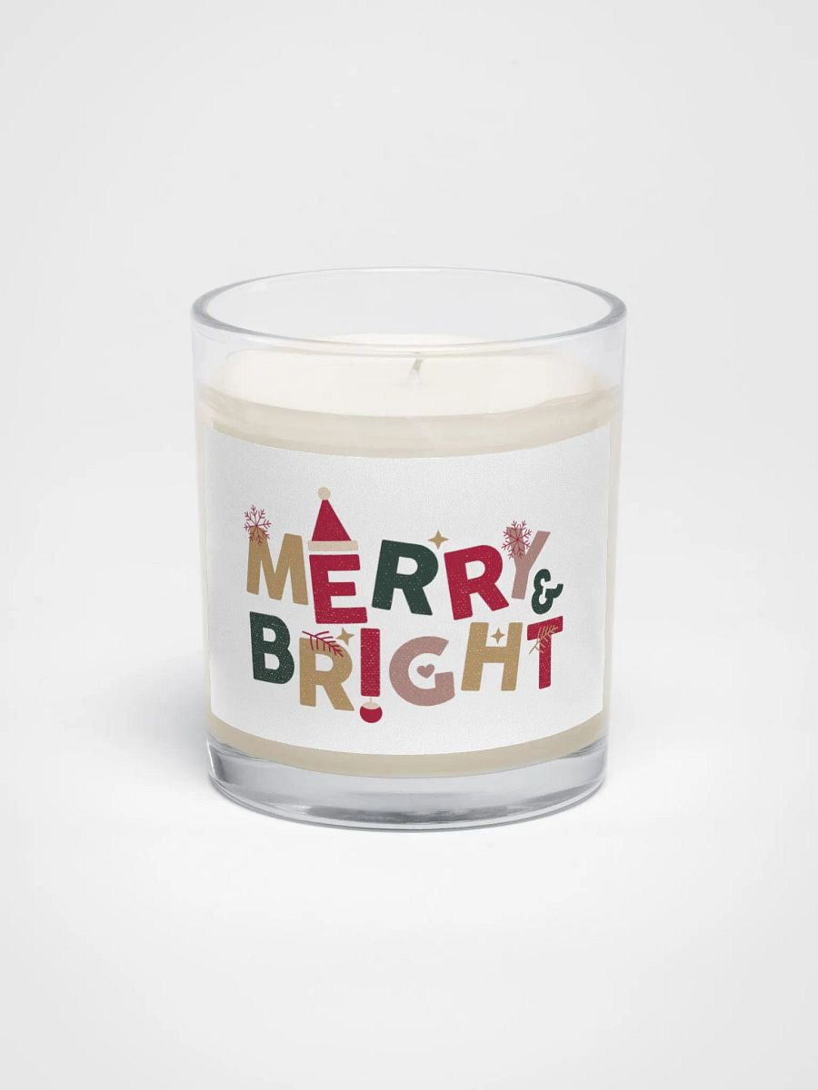 Festive 'MERRY & BRIGHT' Soy Wax Candle product image (1)