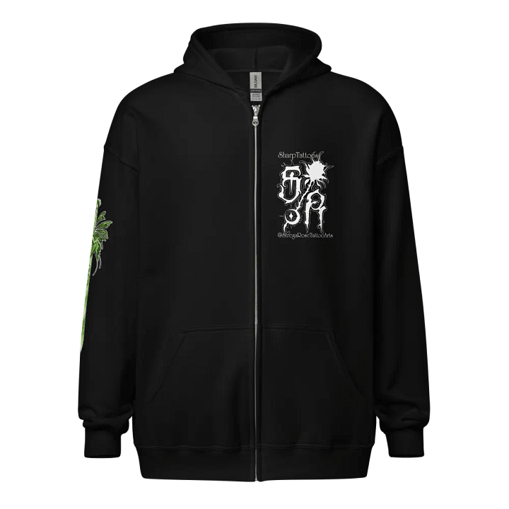 SharpTattoos @ StregaRose (Green) Zip Hoodie product image (1)