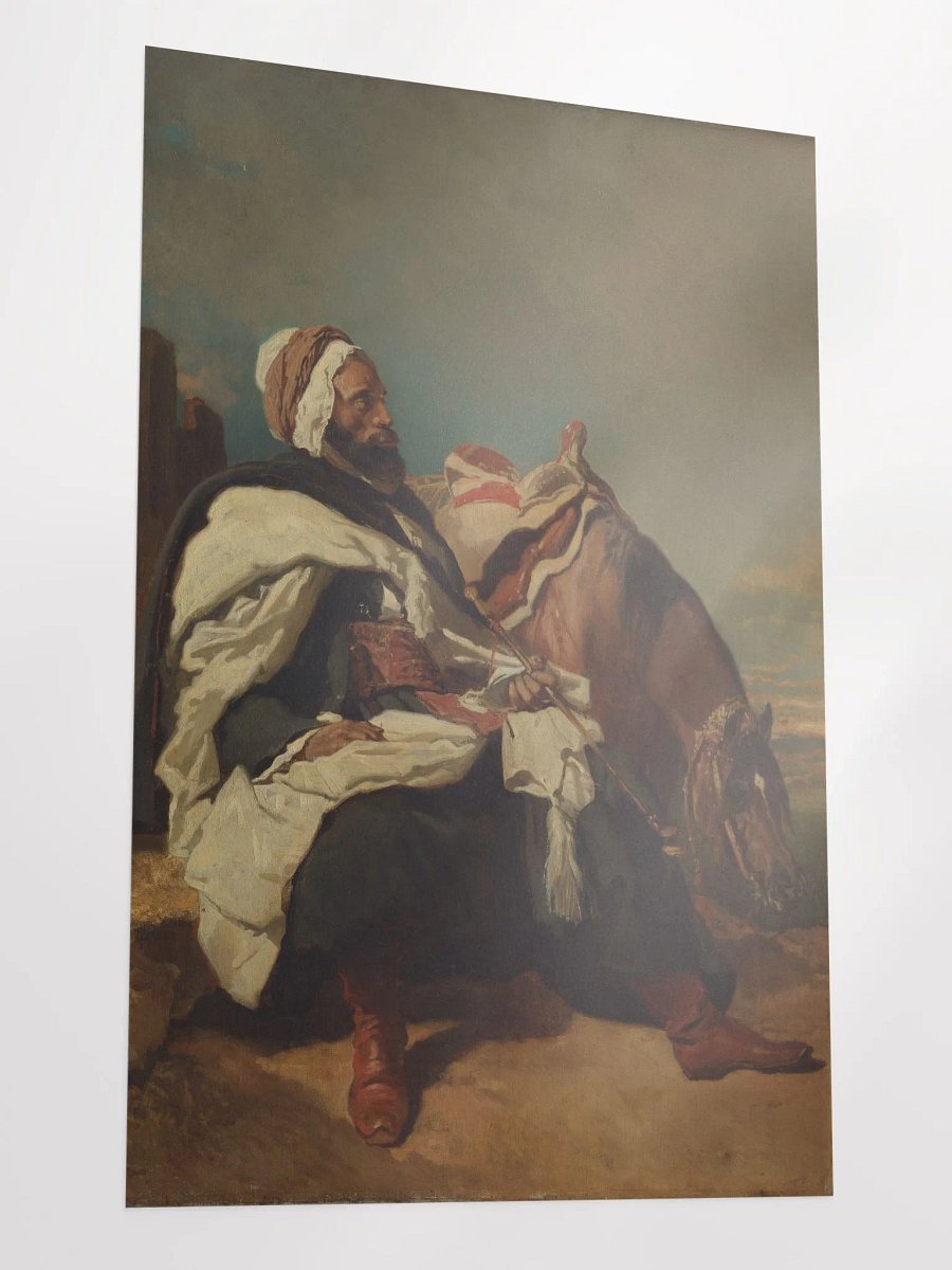 Digital copy Seated Arab Man with Horse By Alfred Dedreux French possibly ca. 1850–58/Enhanced Matte Paper Poster (in) by Allcolor product image (3)
