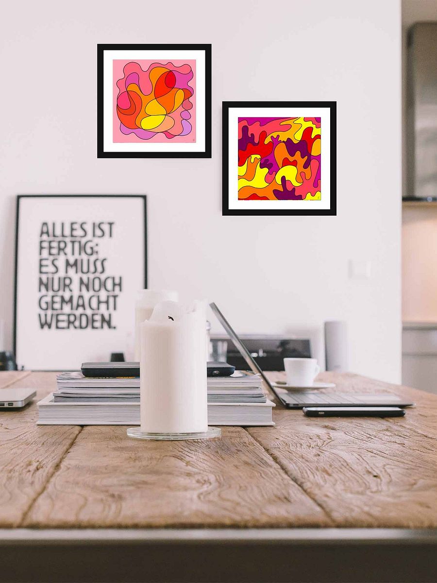 Vibrant Interlock Poster - Abstract Square No. 5 product image (21)
