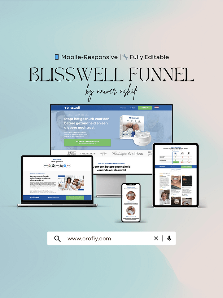 Blisswell Funnelish Templates product image (1)