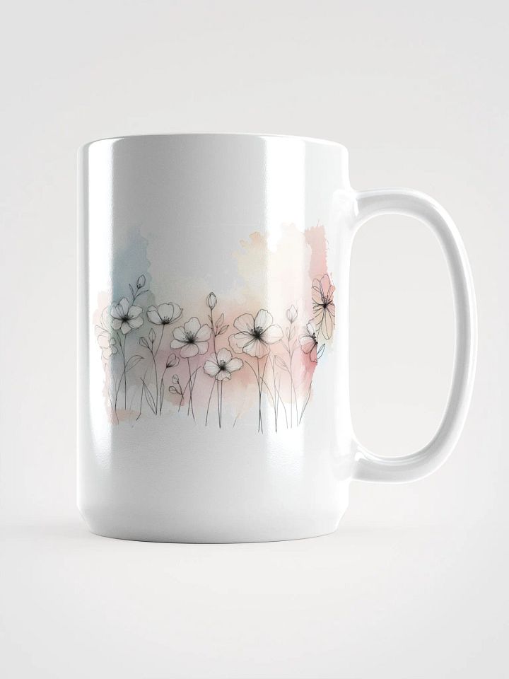 watercolor florals *microwave safe* ceramic coffee mug product image (1)