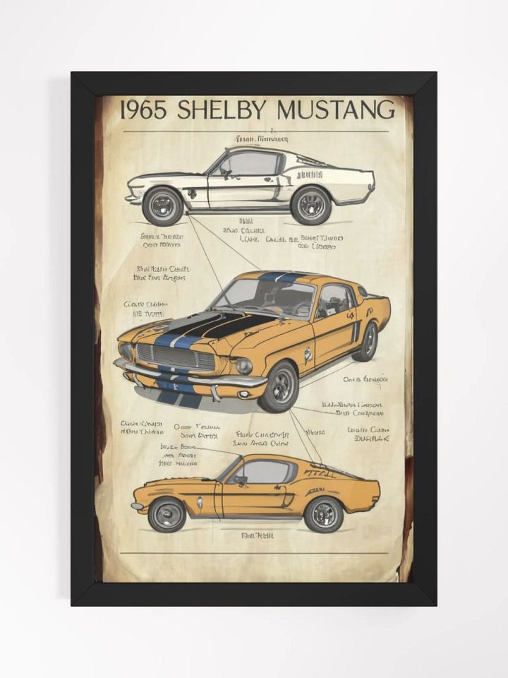 Gearhead Garage Art: Classic Shelby Mustang Framed Poster Print product image (1)