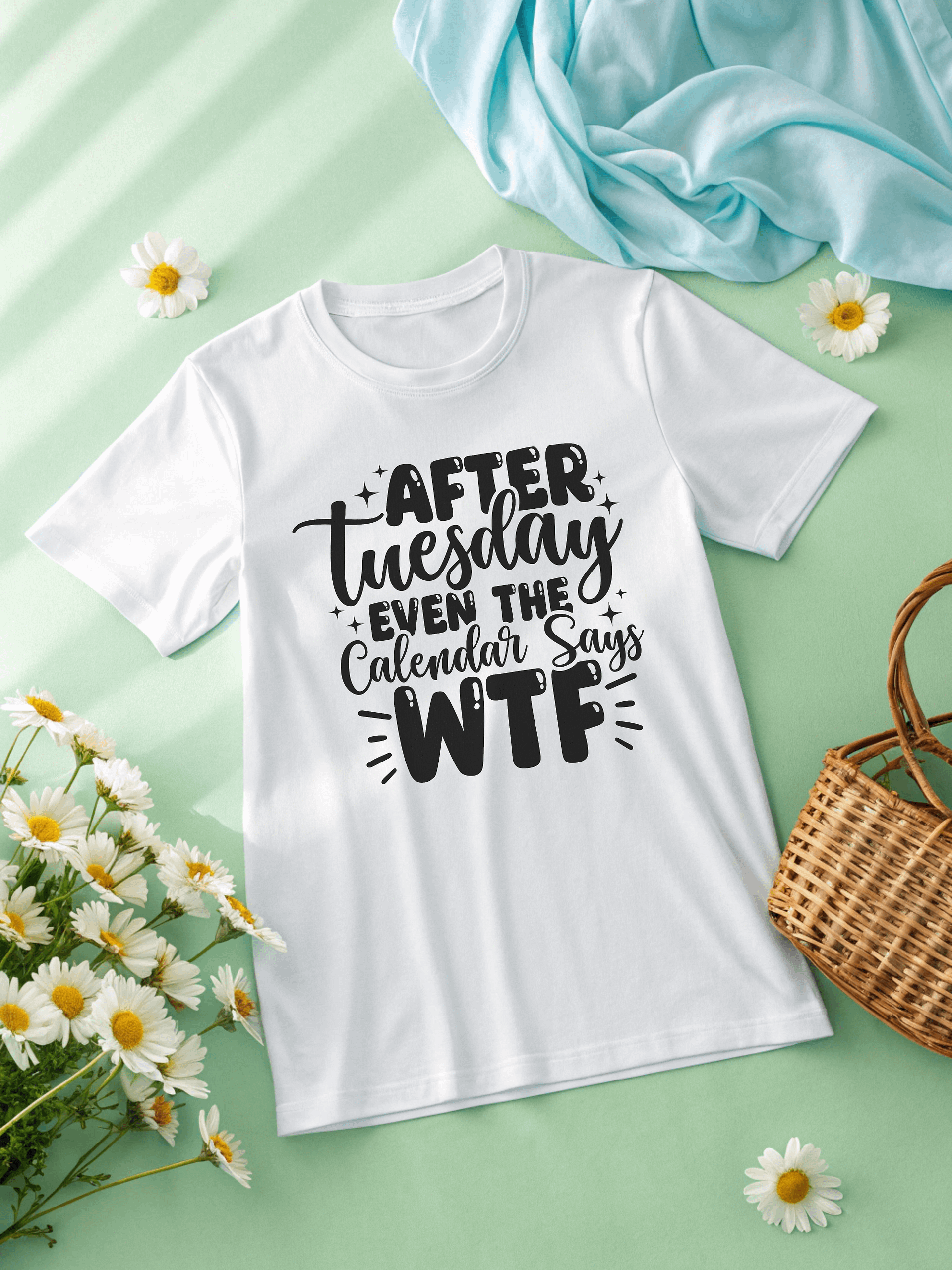 After Tuesday Even The Calendar Says WTF Women White T-Shirt product image (2)
