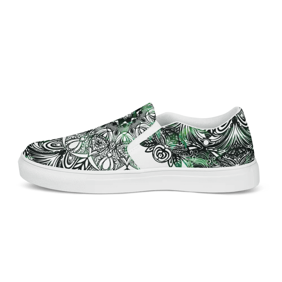 Verdant Oasis Men's Slip-On Canvas Shoes product image (11)