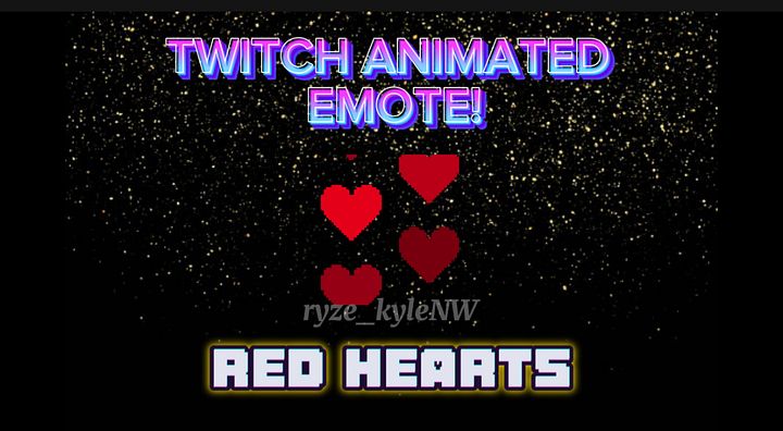 Twitch Animated Emote Red Hearts product image (1)