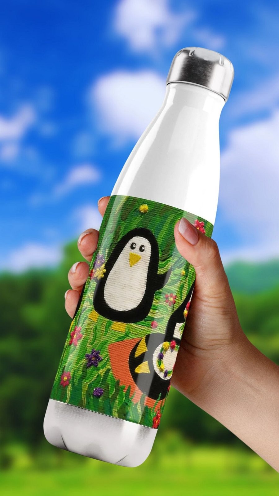 Flower Party Stainless Steel Water Bottle product image (3)