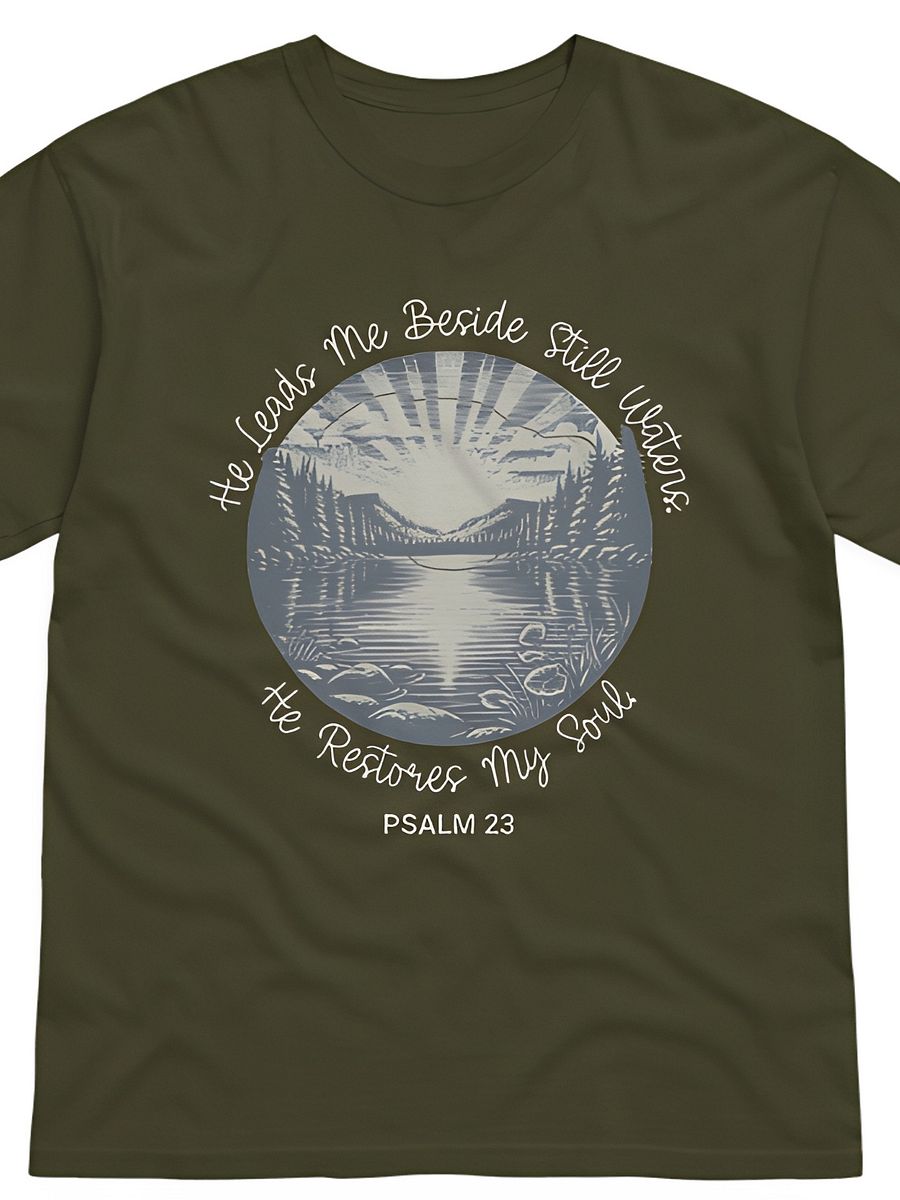 He Leads Me Beside Still Waters Tee product image (1)
