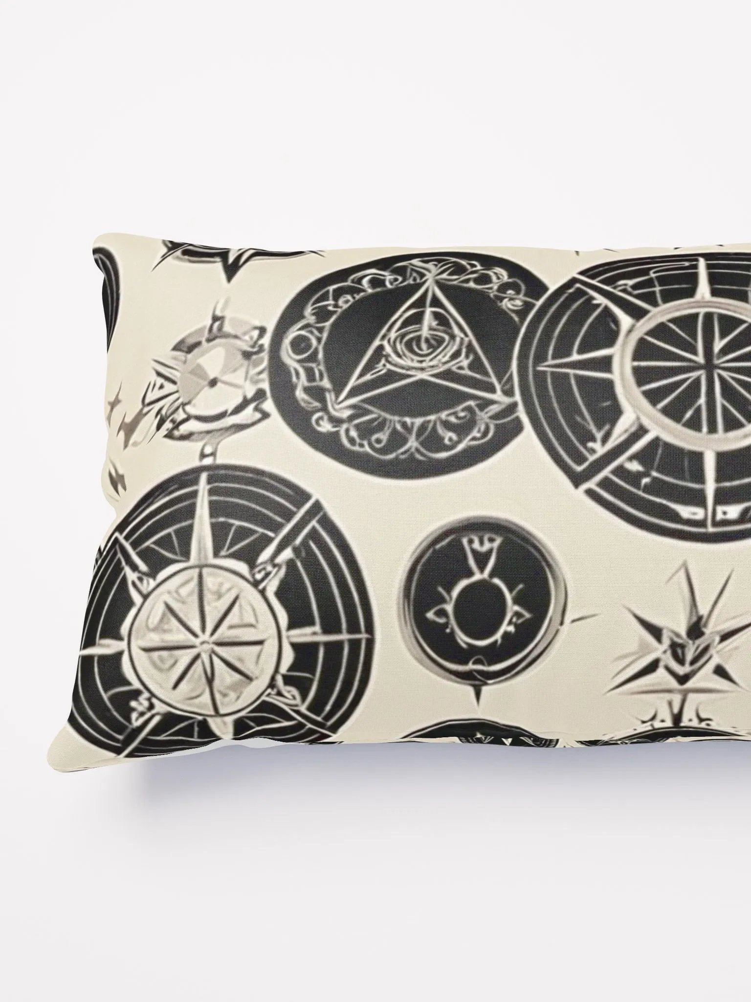 Black and Cream Symbology Cushion product image (3)