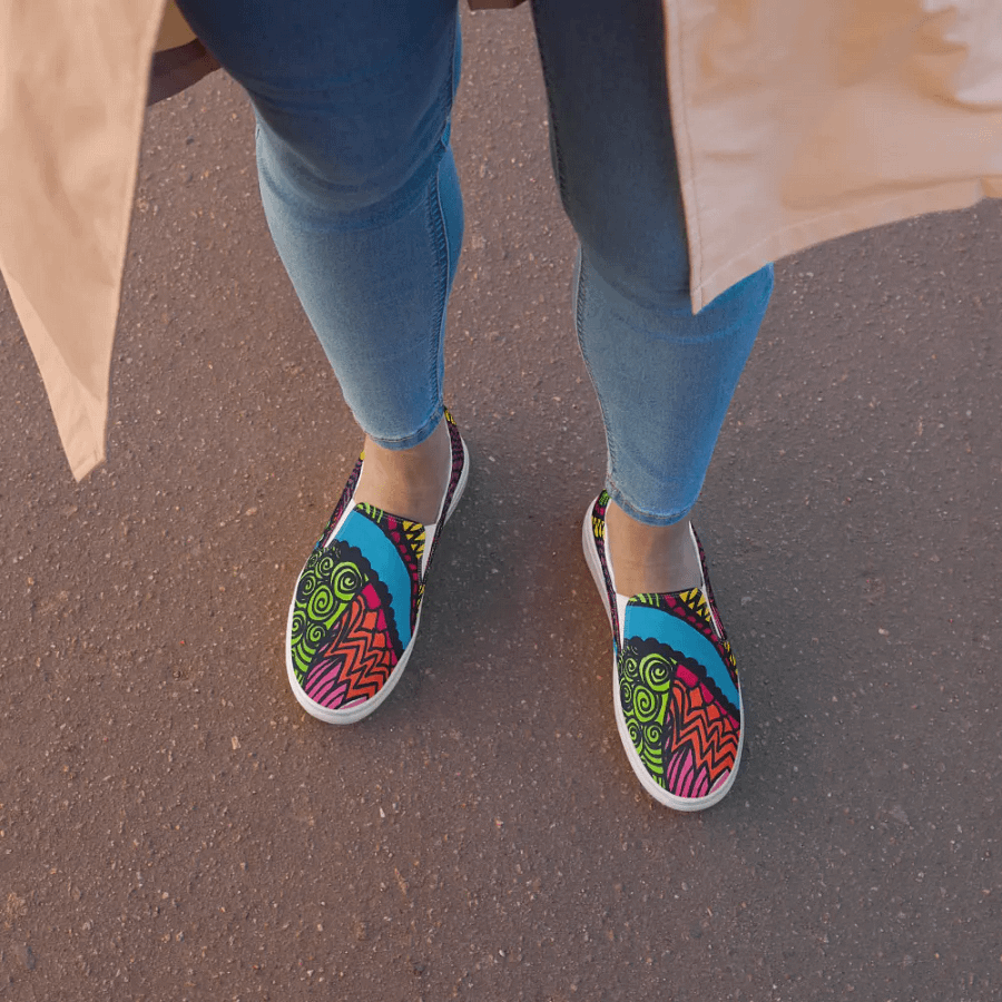 Women's Psychedelic Movement Slip-Ons product image (6)