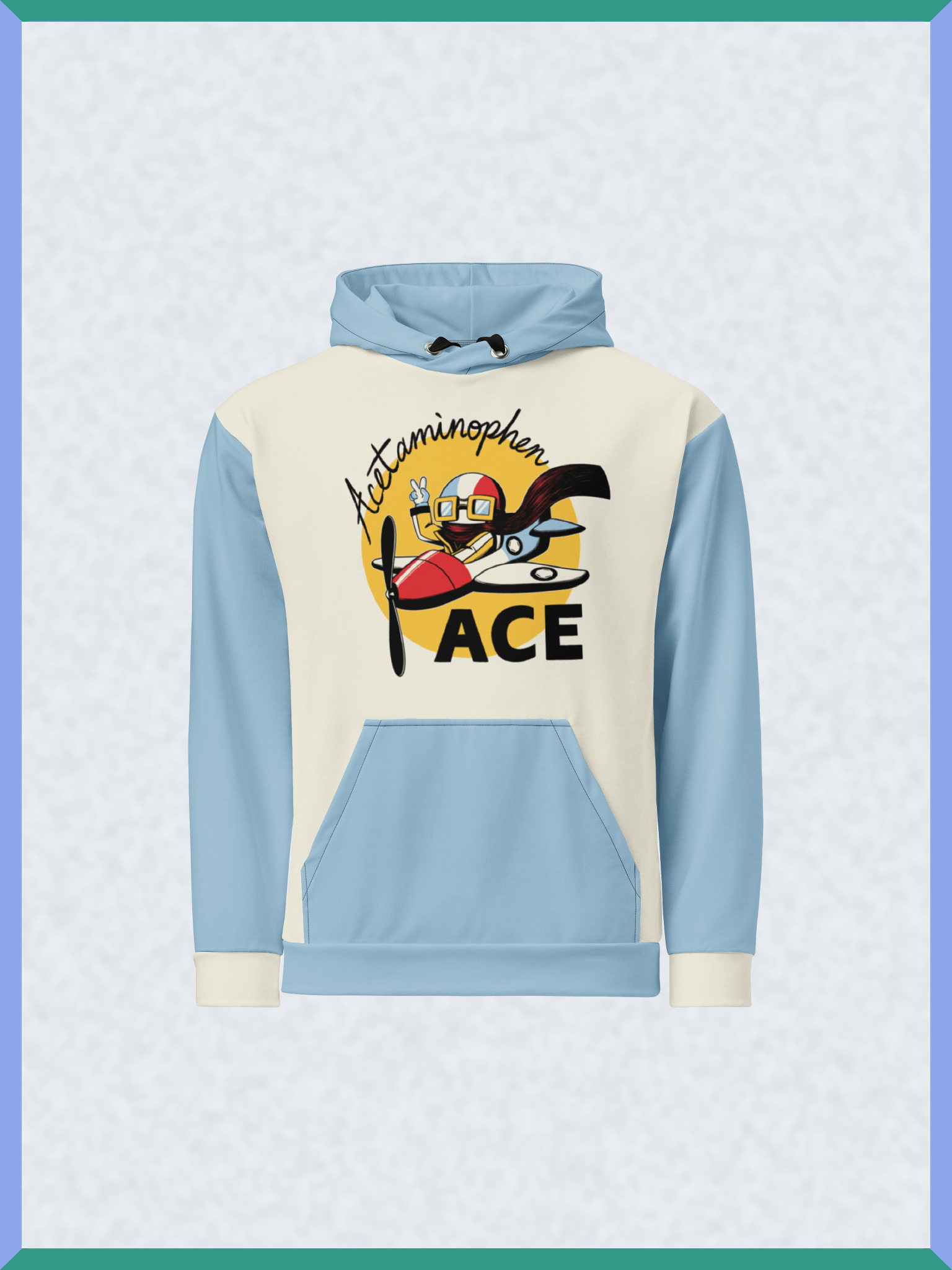 Acetaminophen Ace - Blue-Sleeved Pullover Hoodie product image (1)