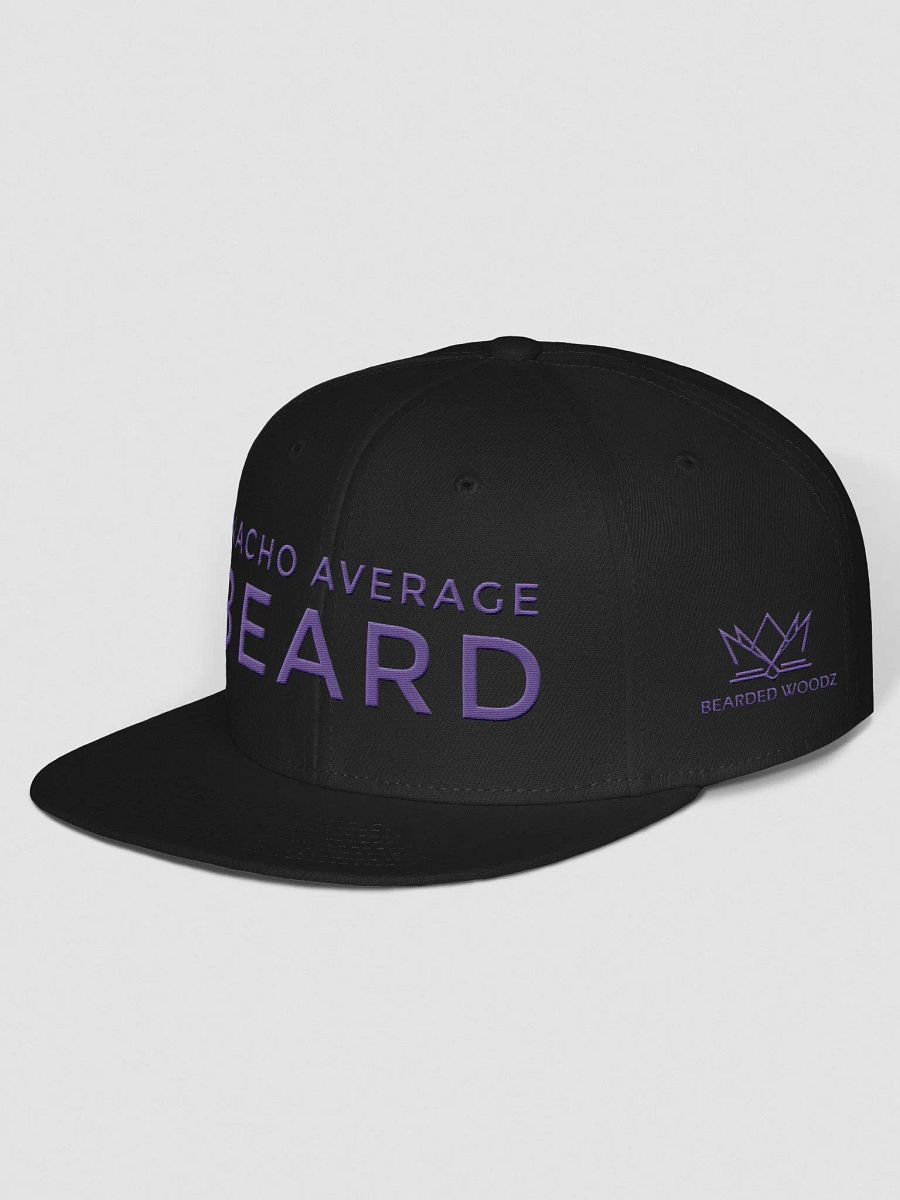 Nacho Average Beard Snapback Cap (Purple Embroidery) product image (2)