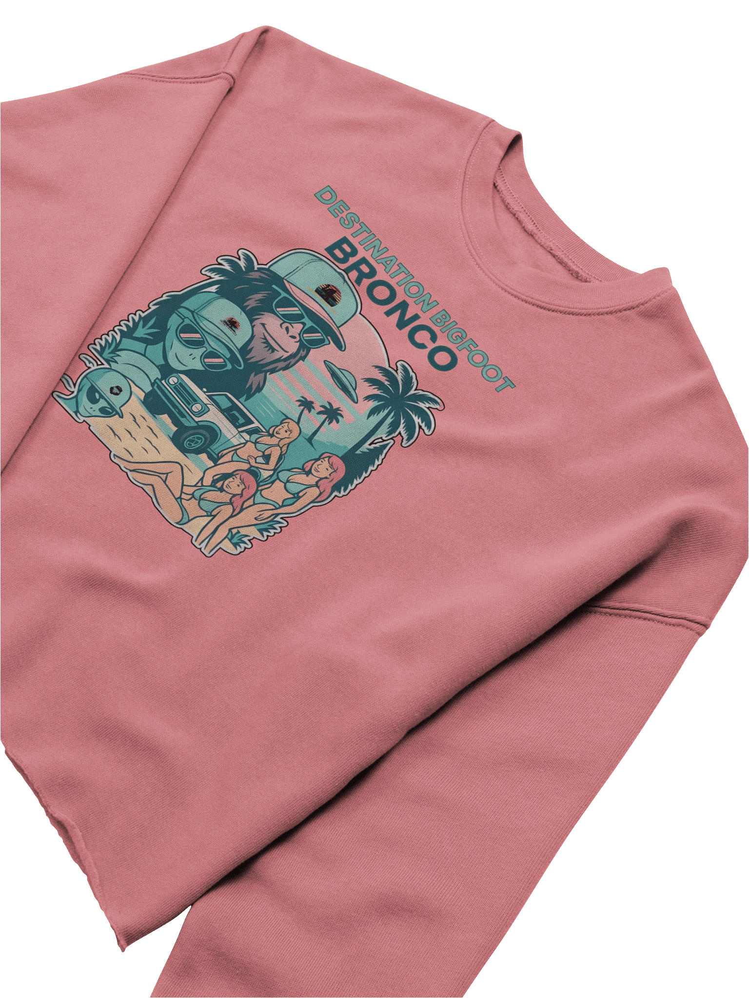 Destination Bigfoot Bronco Legends Of Sunset Best Friend's Bella+Canvas Women's Fleece Crop Sweatshirt (Multiple Colors Available) product image (15)