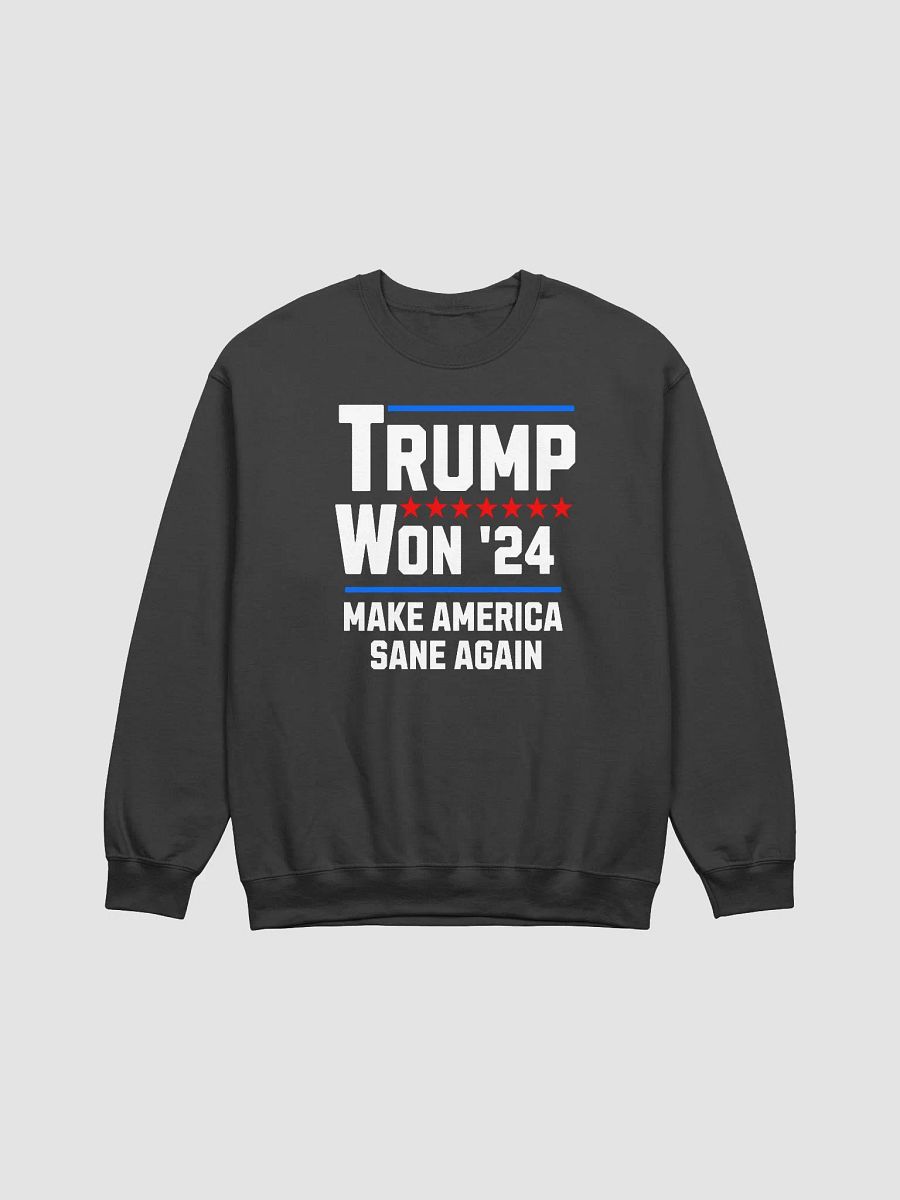 TRUMP WON 2024 MAKE AMERICA SANE AGAIN PATRIOTIC UNISEX SWEATSHIRT product image (2)