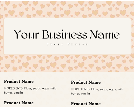Valentines Hearts Cake Tasting Label Templates product image (4)