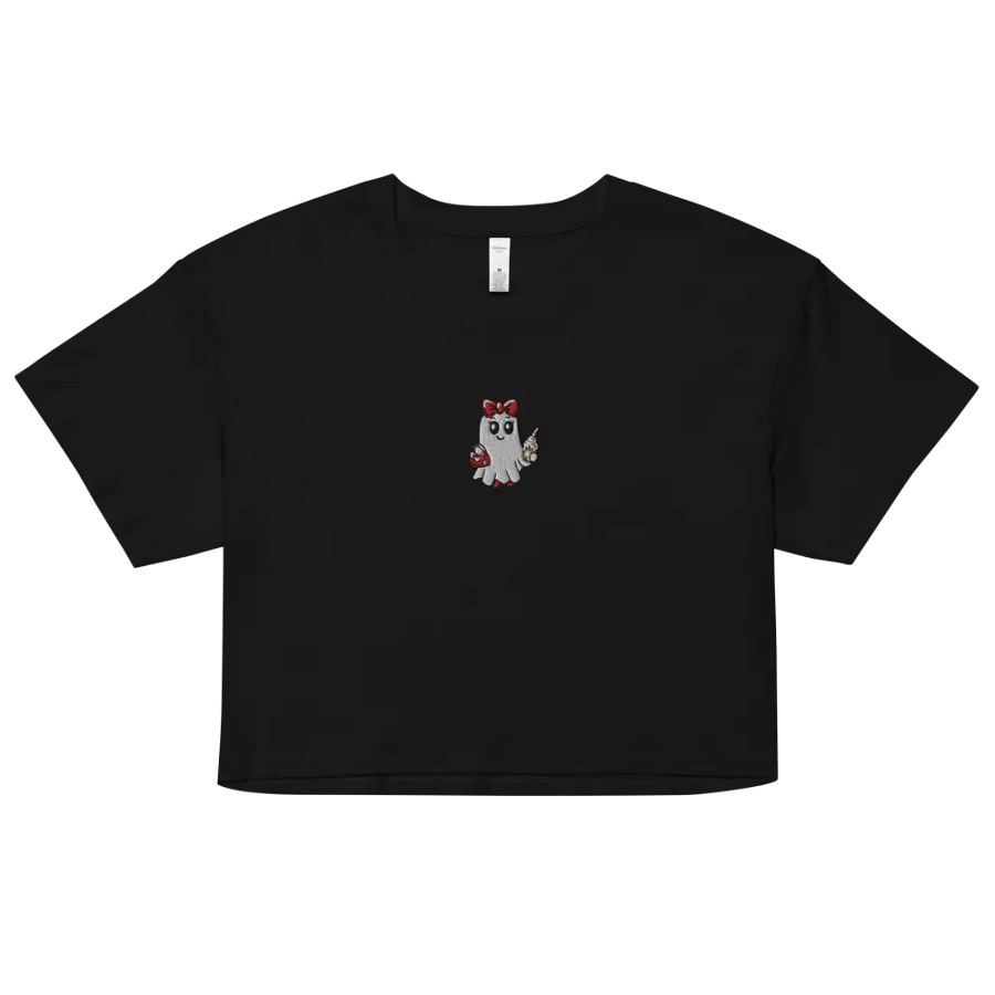 Stylish Ghost Embroidered Crop Top product image (4)