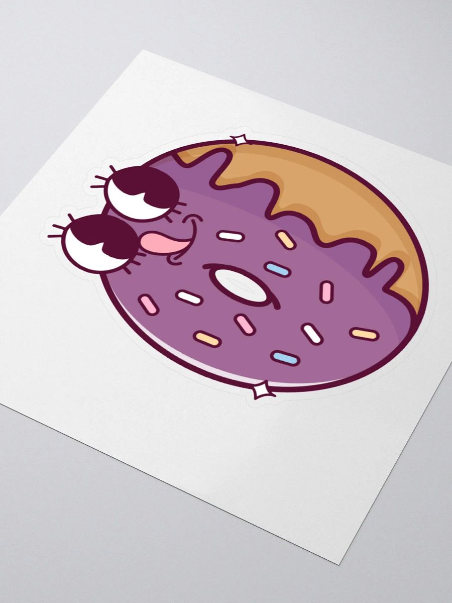 Cute Retro Style Donut Kiss Cut Sticker product image (3)